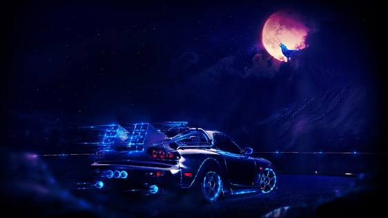 back-to-the-future-machine-wolf-night-wallpaper-preview